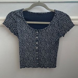 brandy melville ruffle zelly top